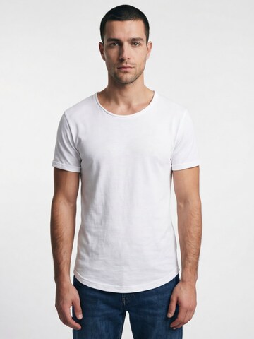 Antargo Shirt 'Basic Open Edge' in White: front
