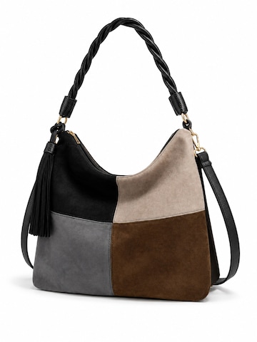 COLLEZIONE ALESSANDRO Shoulder Bag 'Patchwork' in Black: front