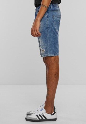 2Y Premium Slimfit Shorts in Blau