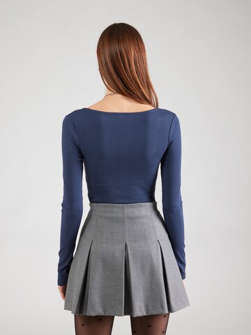 Miss Selfridge Shirt bodysuit in Blue