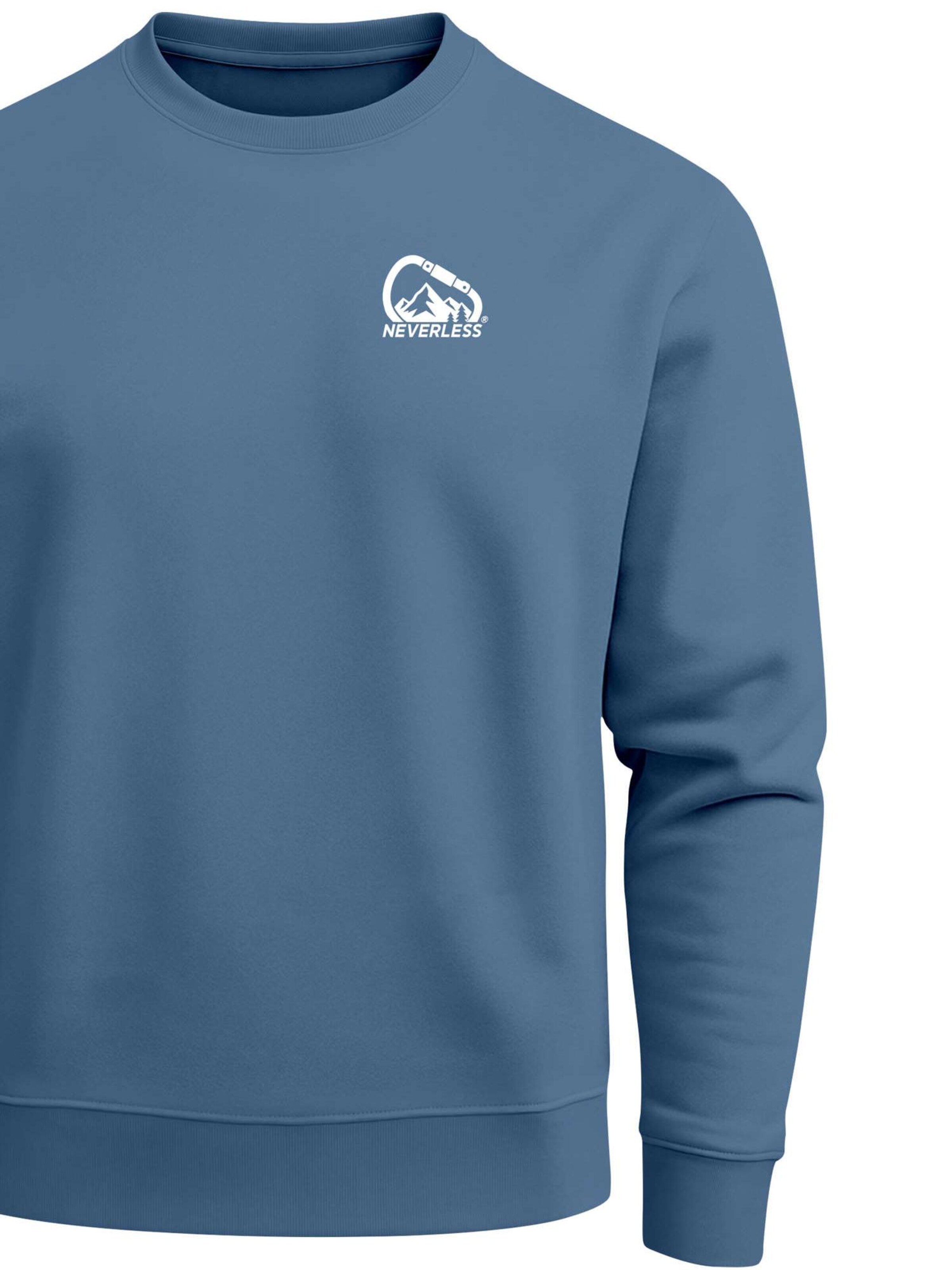 Neverless Sweatshirt 'Climbing Mountain' in Blue