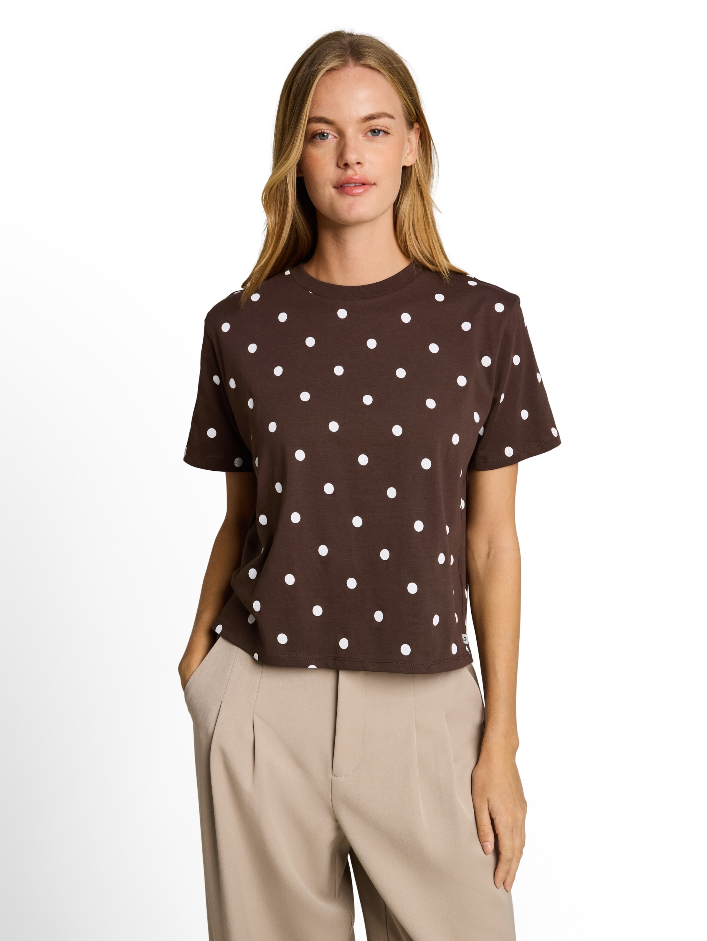 TOM TAILOR DENIM T-Shirt in Braun: Vorderseite