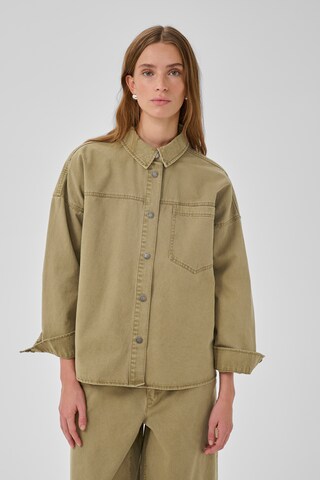 Chemisier 'MWLisva 179' My Essential Wardrobe en vert : devant