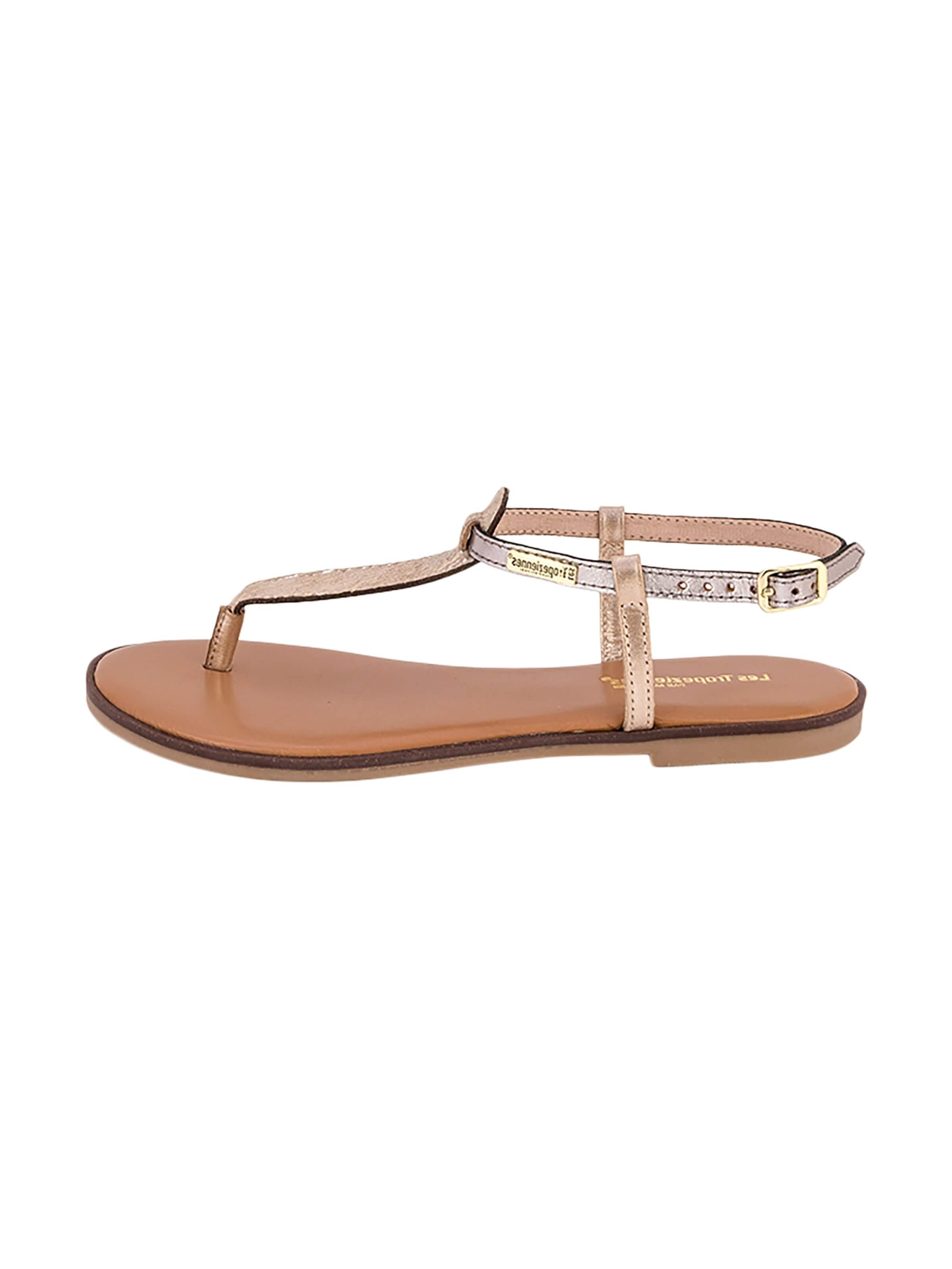 Les Tropéziennes Sandals in Beige: front