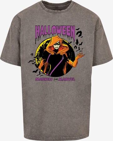 ABSOLUTE CULT Shirt 'Marvel - Black Widow Halloween' in Grey: front