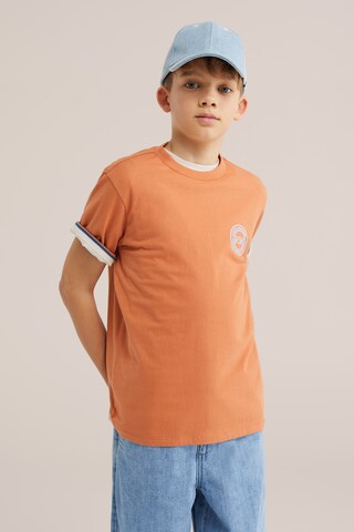 WE Fashion Shirt in Oranje: voorkant