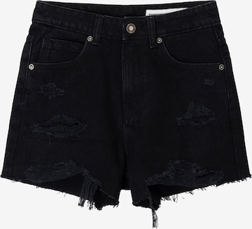 Bershka Regular Farkut värissä musta: etupuoli