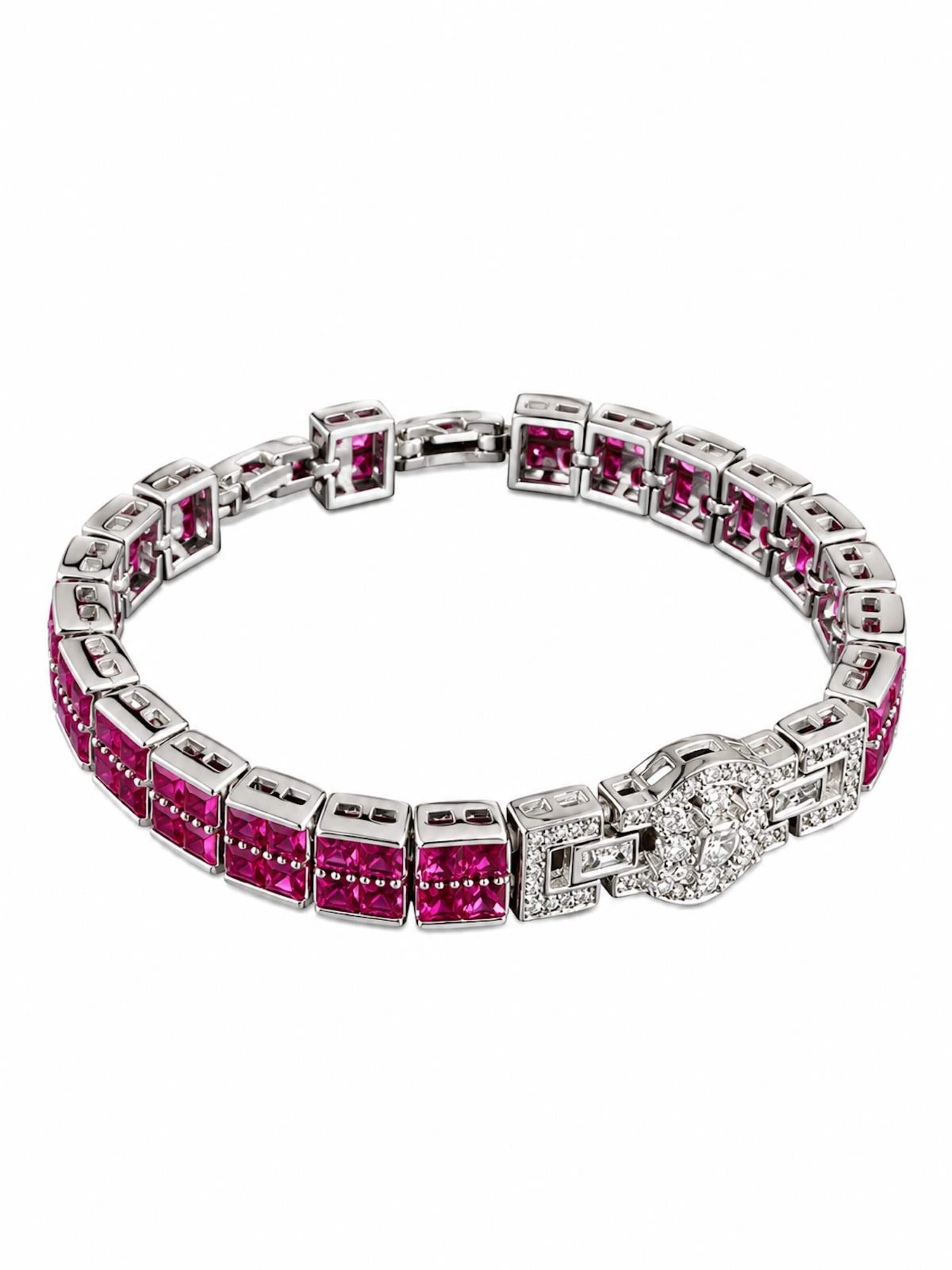 LanLiviaNarukvica 'Elegant Ruby Line Adjustable Bracelet' - crvena boja