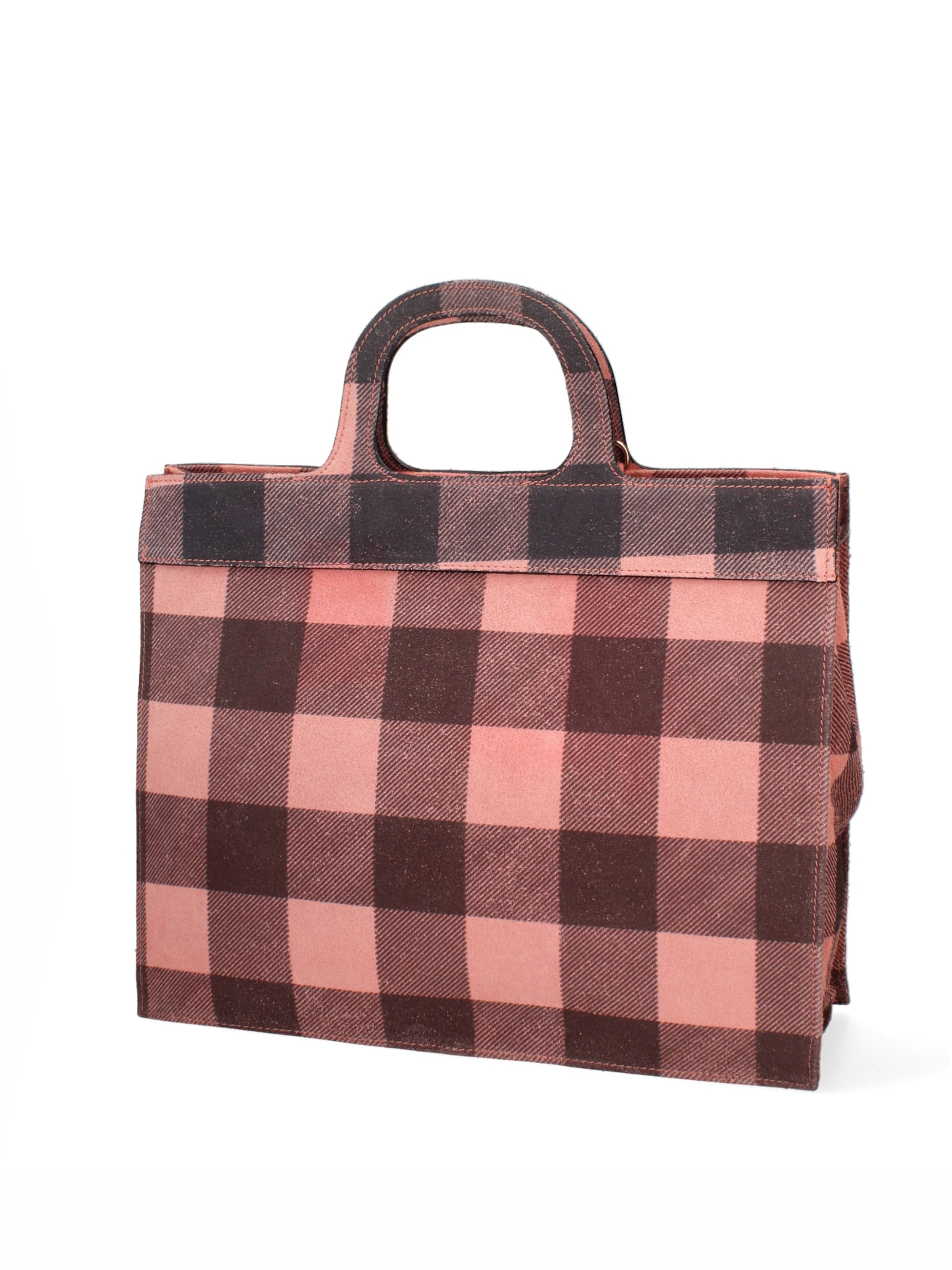 Borsa a mano 'Borsa a Mano Donna Ivy Design Vera Pelle Scamosciata Made in Italy' di Gave Lux in rosa