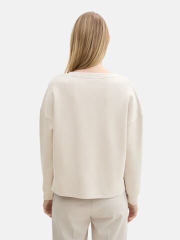 TOM TAILOR Sweatshirt in Beige