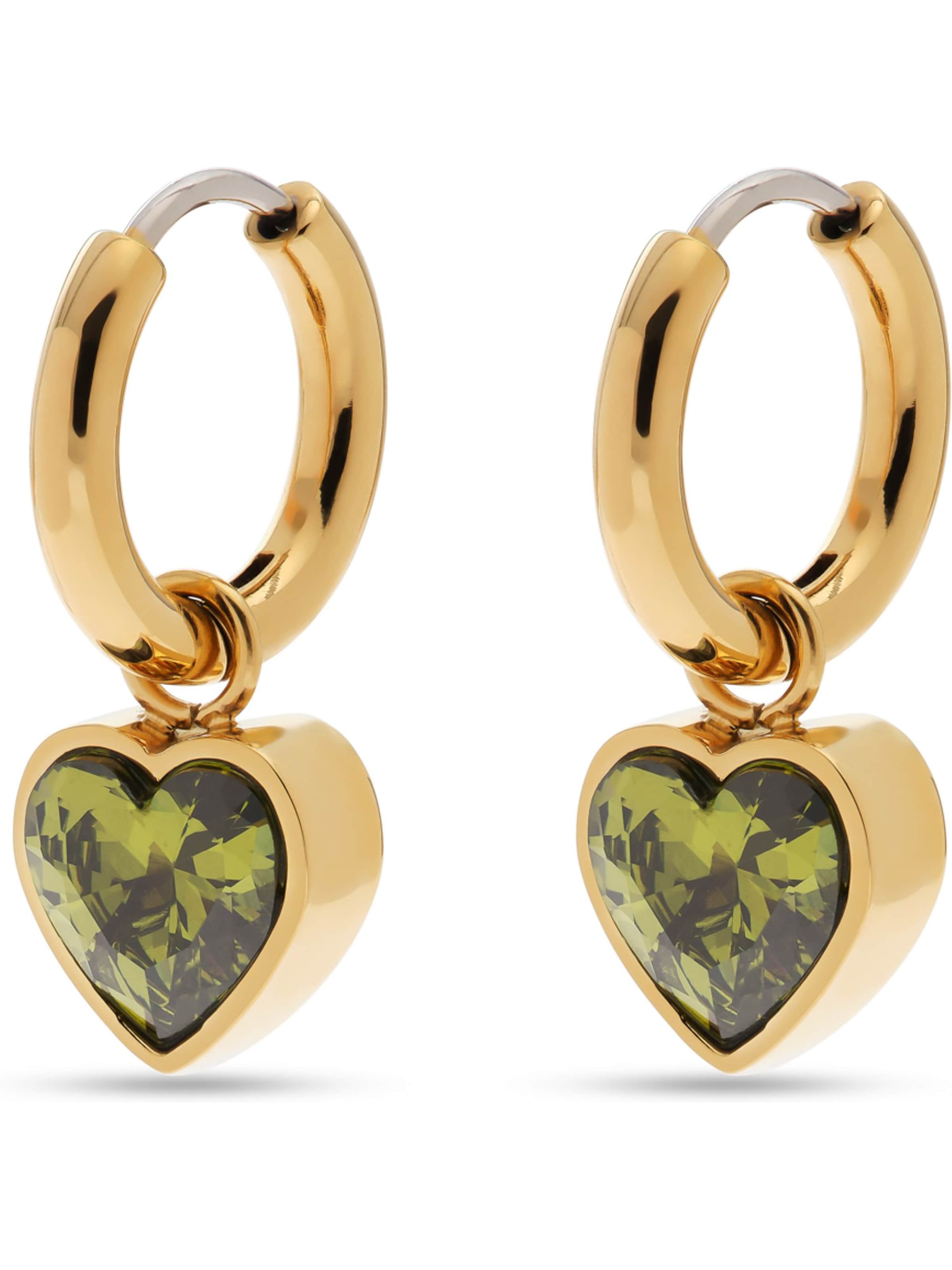 Guido Maria Kretschmer Jewellery Ohrringe in gold / grün, Produktansicht