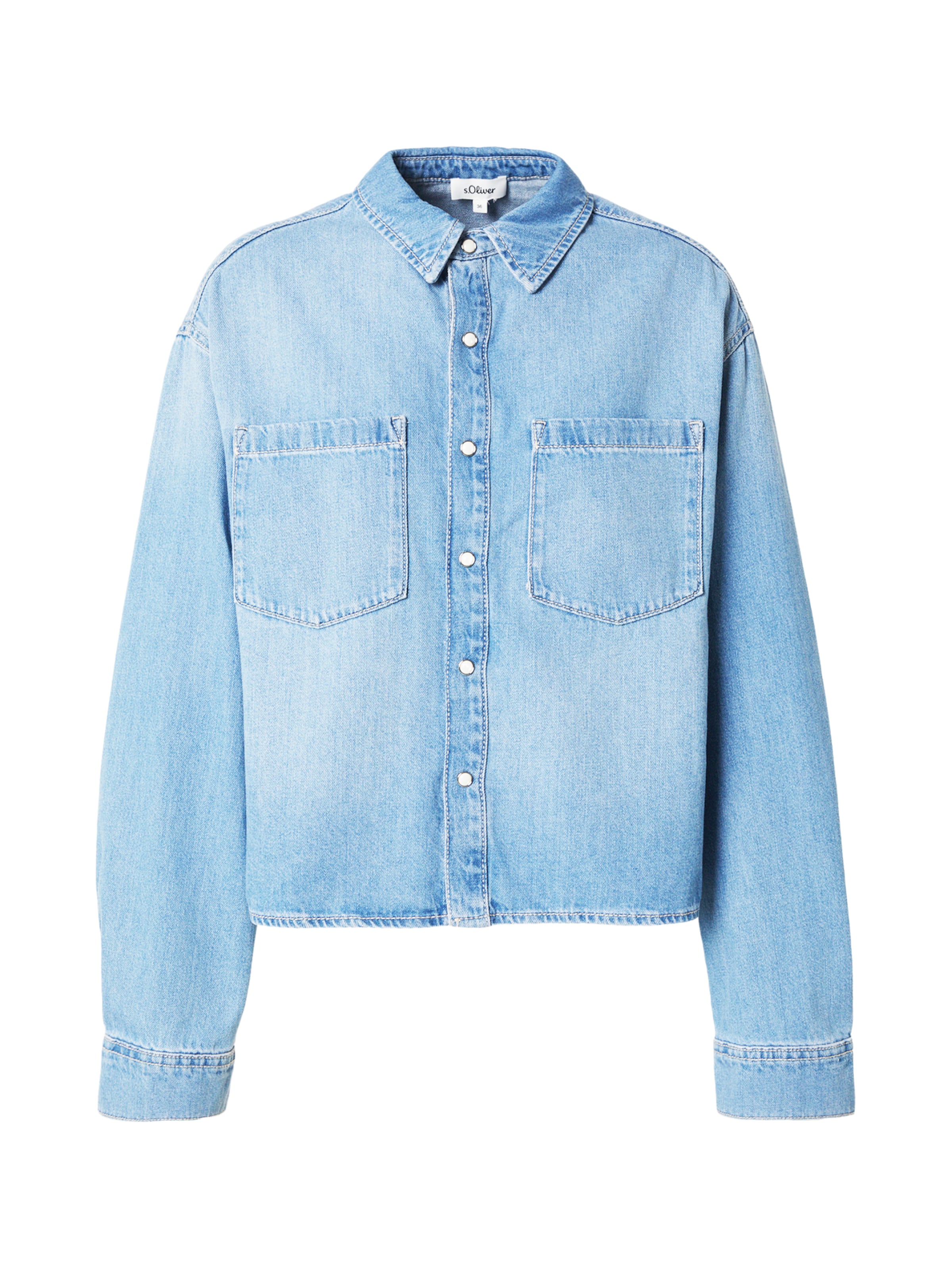 s.Oliver Bluse in XXS in blue denim, Produktansicht