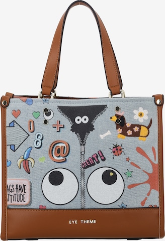 myMo Pop - Bolso de mano 'Eye Theme' en azul: frente