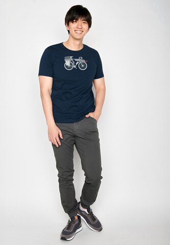GREENBOMB Shirt 'Bike Night' in Blauw
