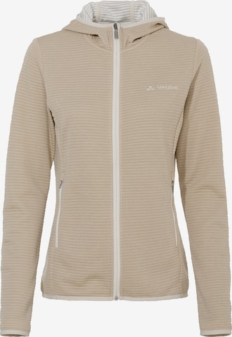 VAUDE Fleece jas 'SE W Strona HO J II' in Beige: voorkant