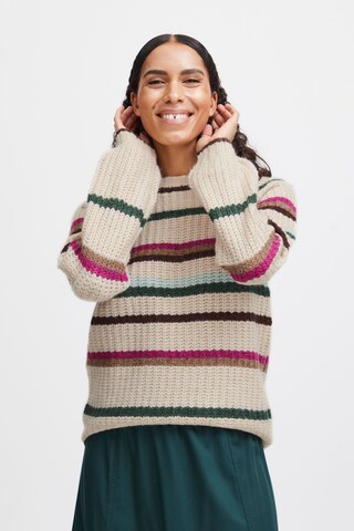 Pull-over 'Oksana' b.young en beige : devant