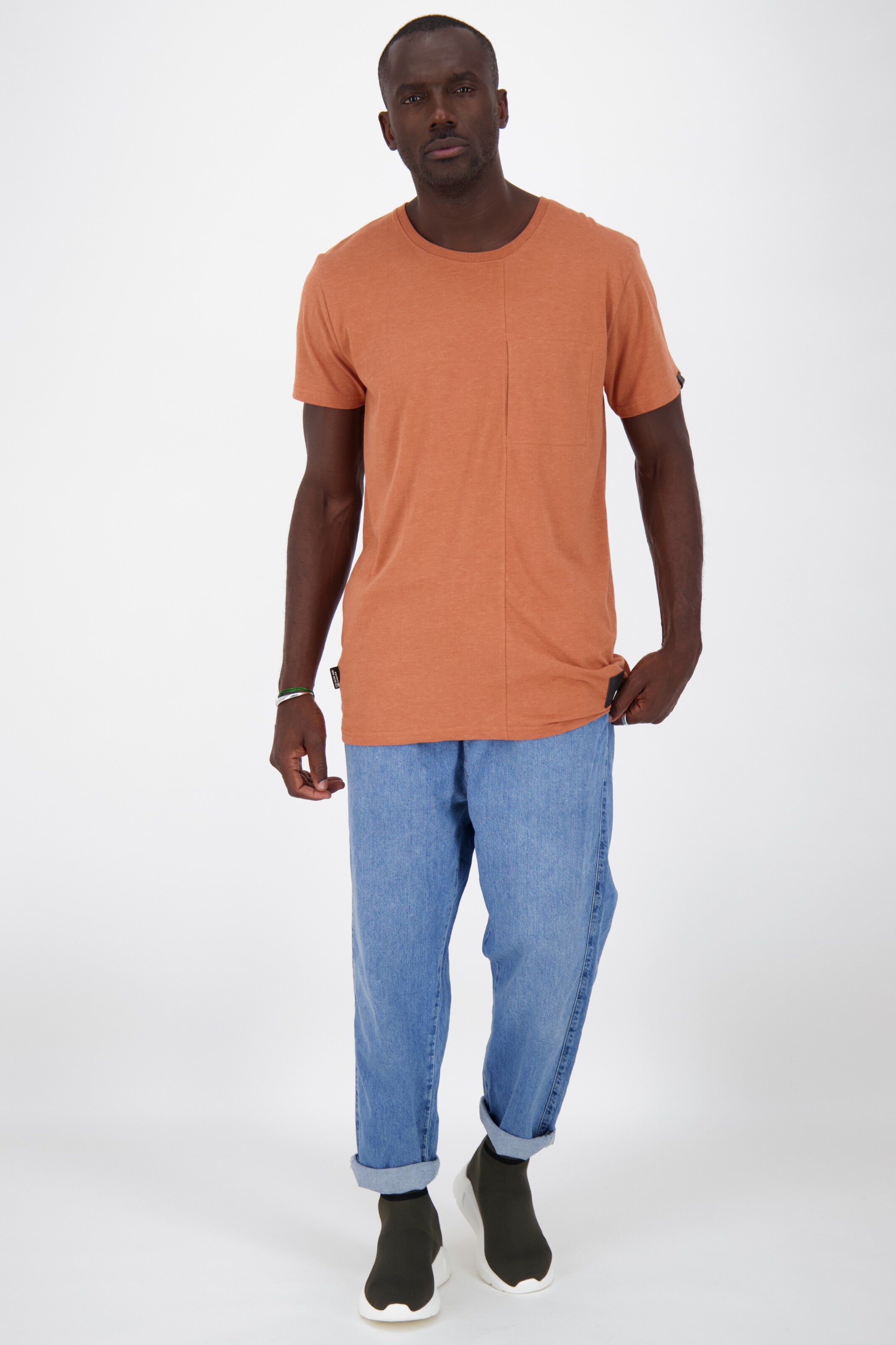 Männer Große Größen Alife and Kickin Shirt in Orange - YJ58774