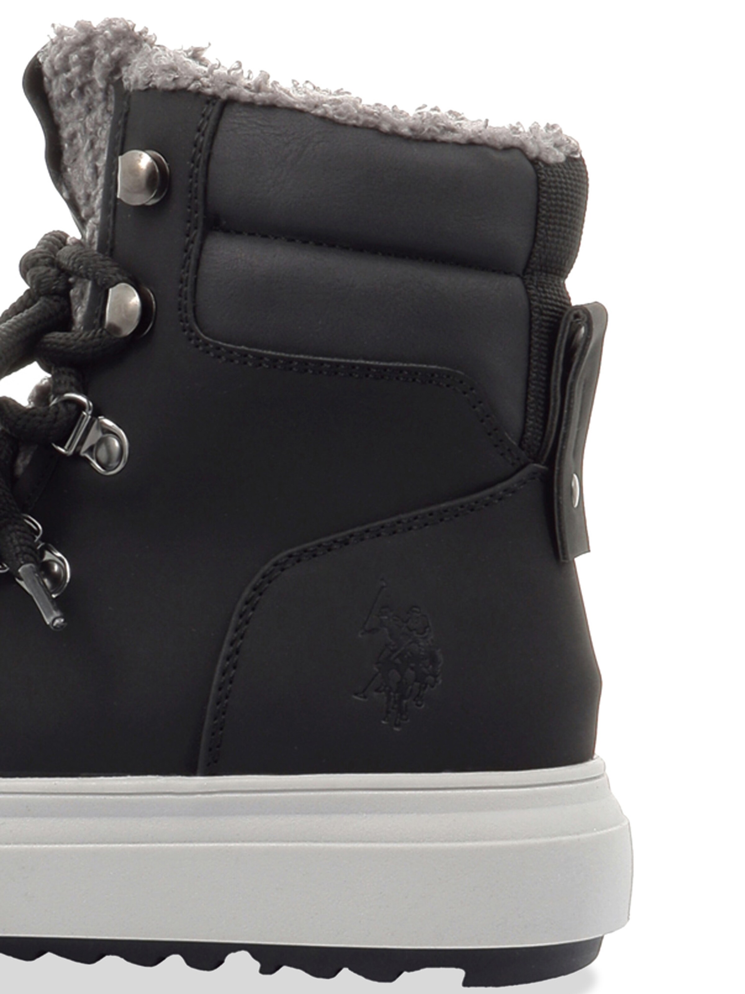 US POLO ASSN. - Botim com fivela 'Icy' em preto: lateral