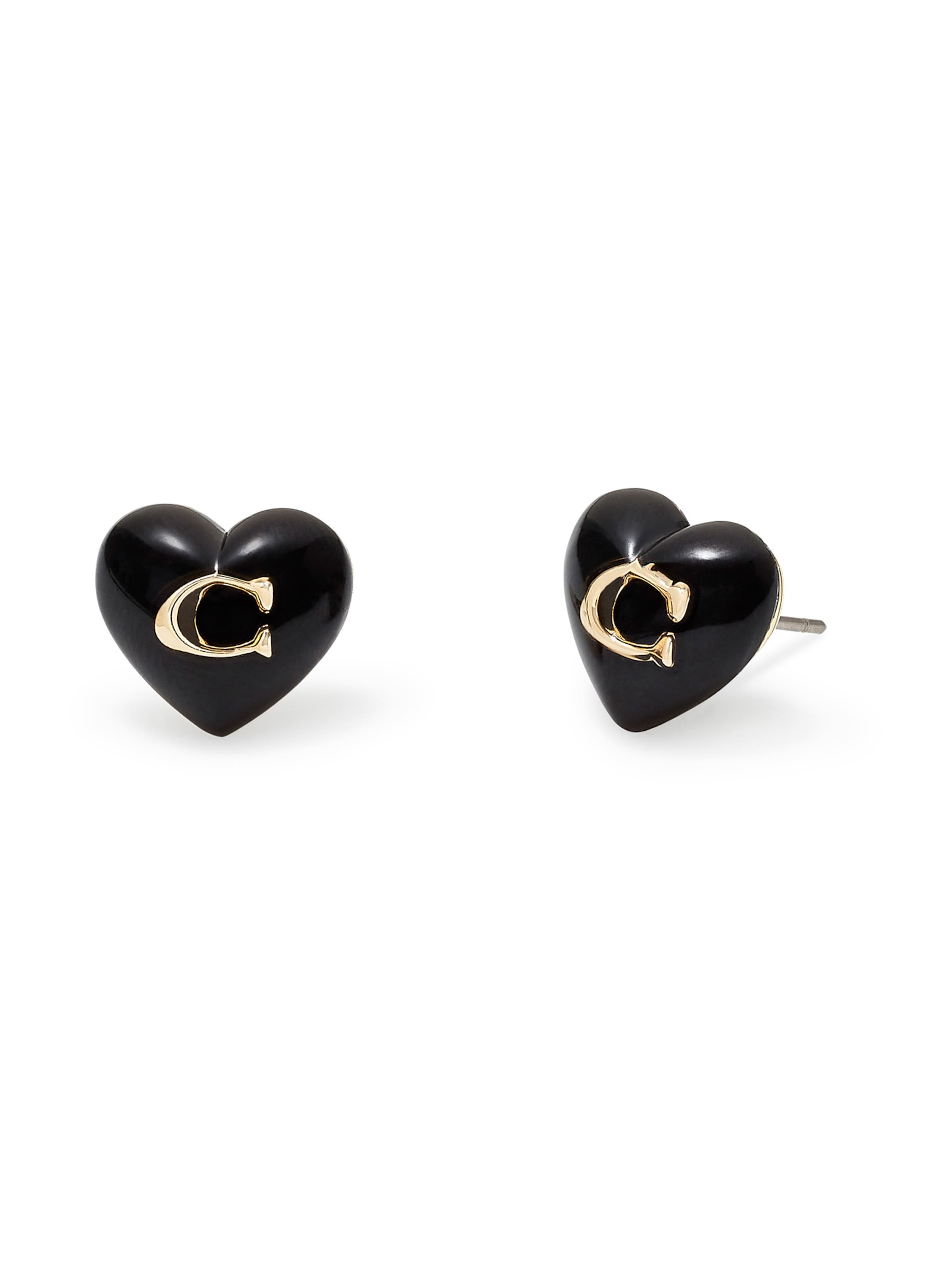 Boucles d'oreilles COACH en noir : devant