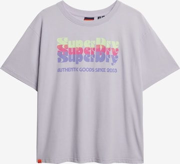 T-shirt Superdry en violet : devant