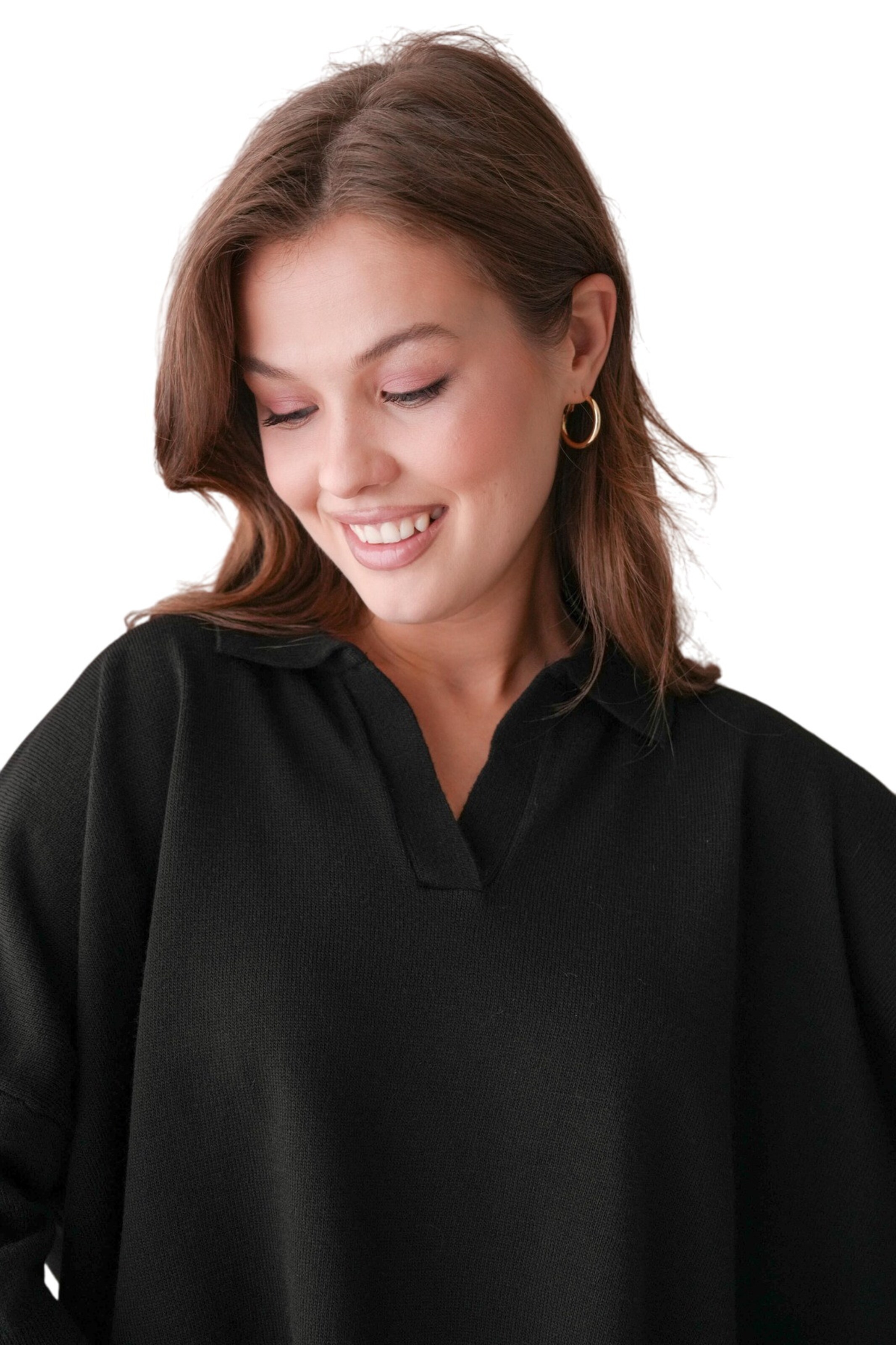 WOMAN VISION Pullover in Schwarz