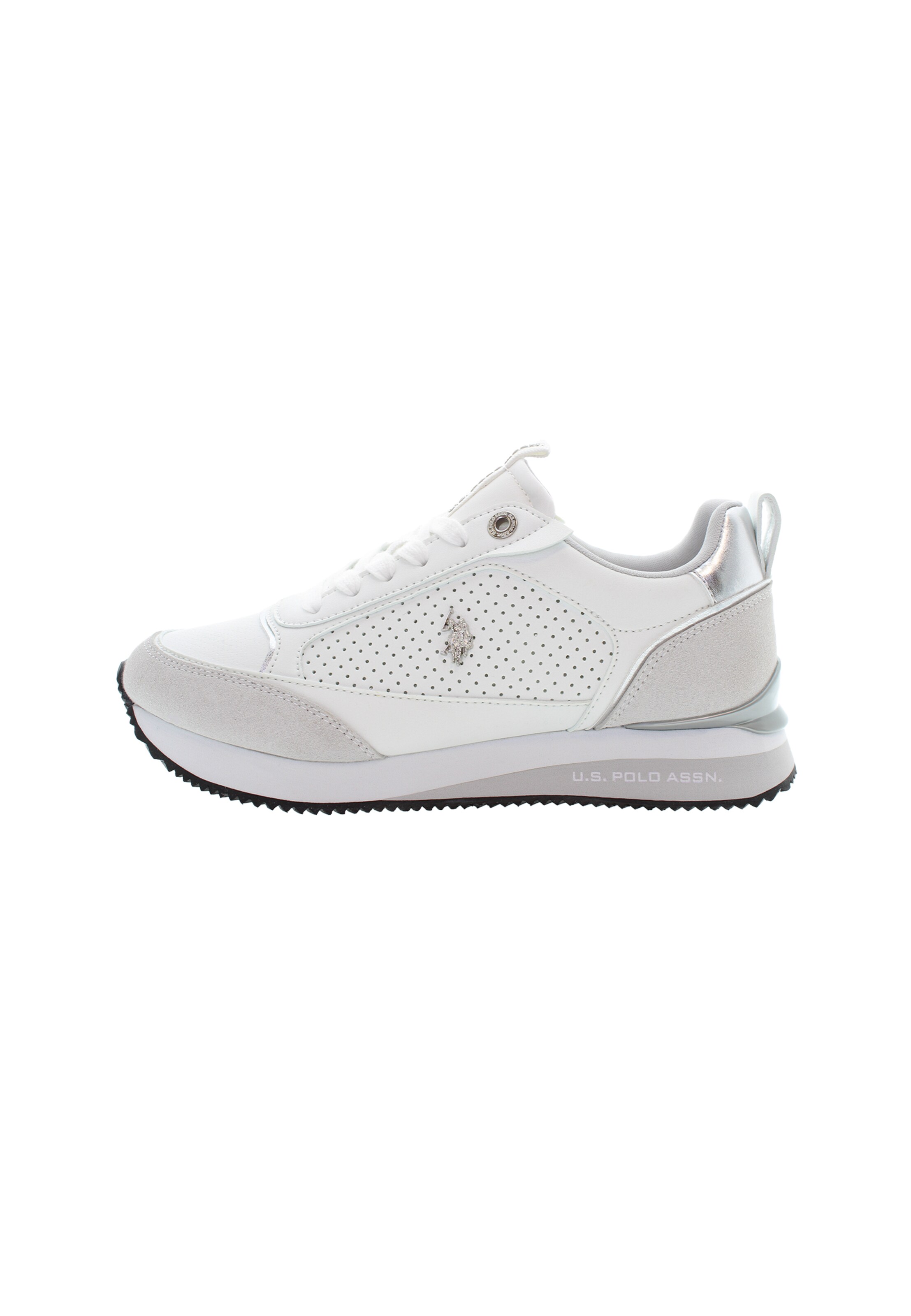 U.S. POLO ASSN. Sneakers laag in Wit: voorkant