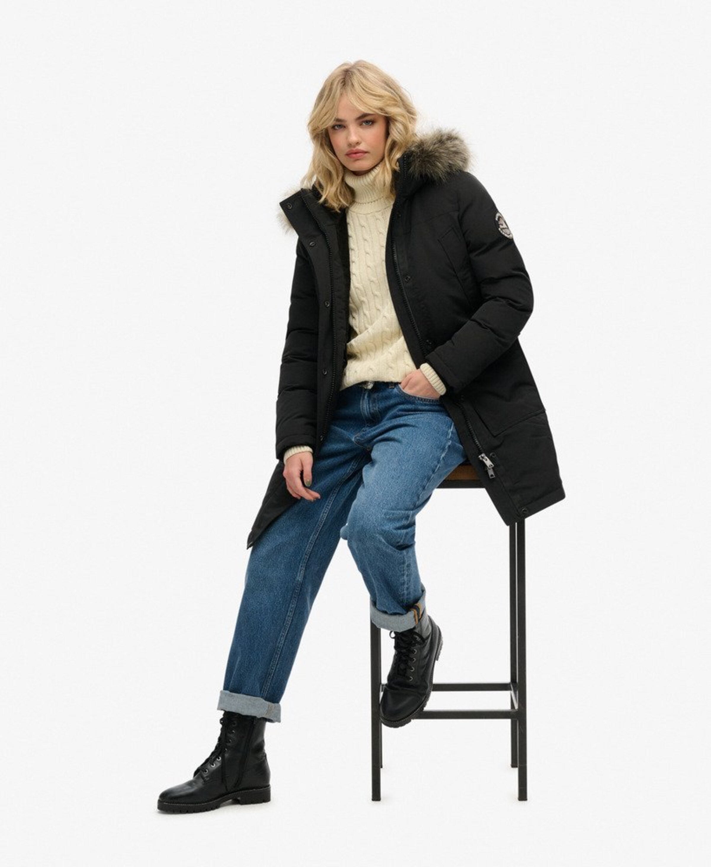 Superdry & Co Winterparka 'Everest' in Zwart