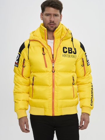 CIPO & BAXX Winterjacke Steppjacke CM233 in Gelb: Vorderseite