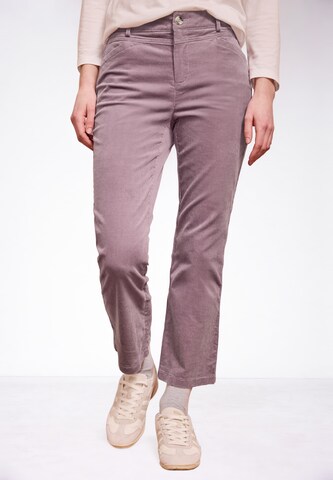 Street One Studio Flared Pants in Purple: front