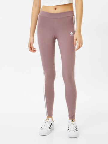 Skinny Leggings 'Adicolor Classics 3-Stripes' ADIDAS ORIGINALS en violet : devant