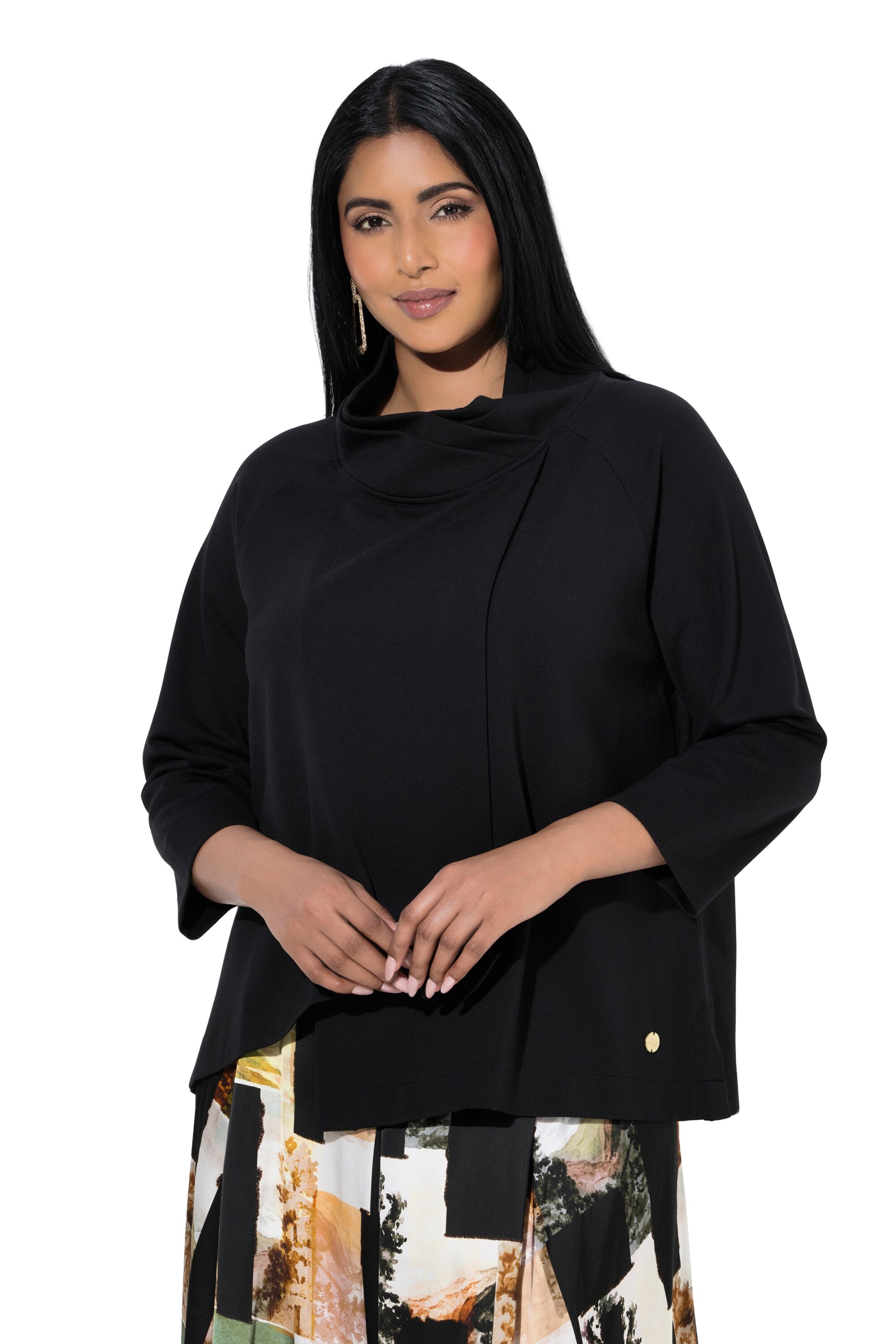 Ulla Popken Sweatshirt in Black: front