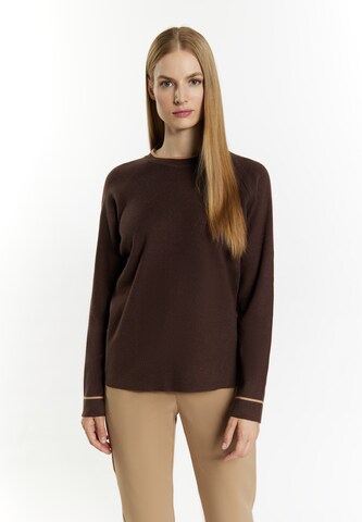 DreiMaster Klassik Sweater 'Baradello' in Brown: front