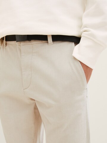 Coupe slim Pantalon chino TOM TAILOR DENIM en beige