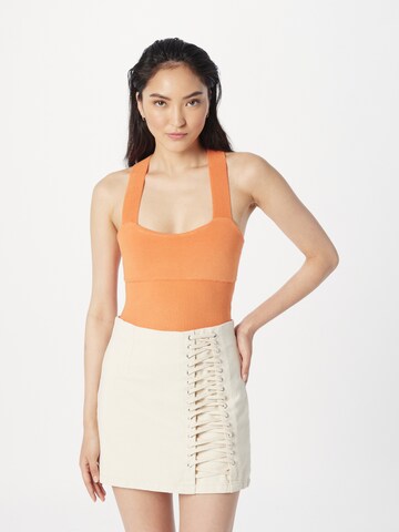 Tops en tricot 'OTTOMAN' Abercrombie & Fitch en orange : devant