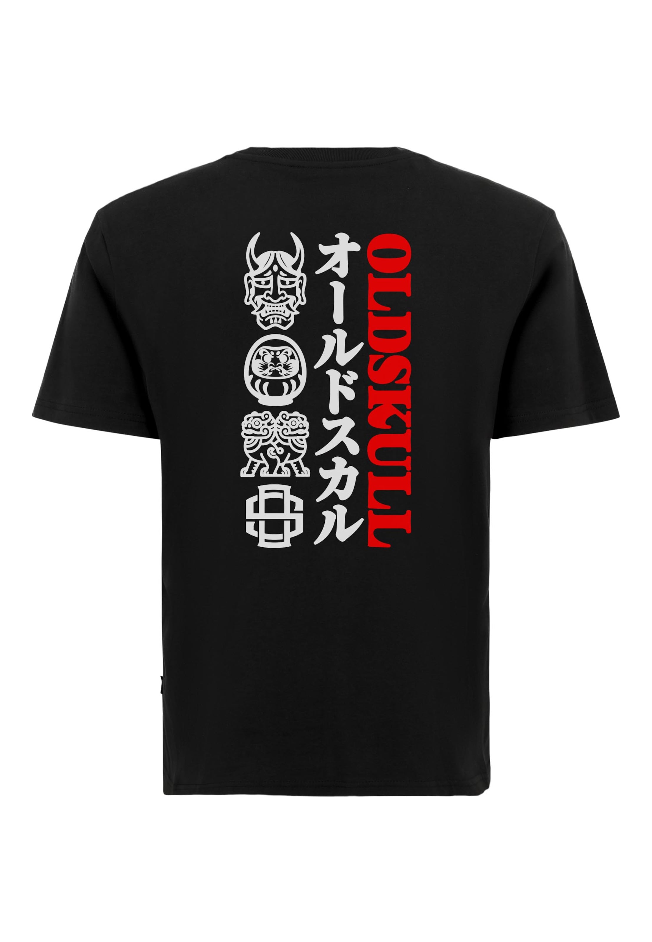 T-Shirt 'Asian Icons Oldskull Graphic' Oldskull en noir : devant