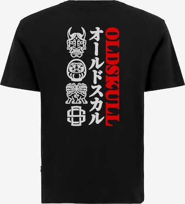 Oldskull Shirt 'Asian Icons Oldskull Graphic' in Zwart: voorkant