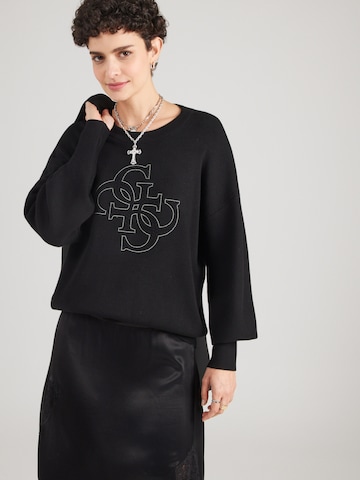GUESS Свитер 'PARKER' в Черный: спереди