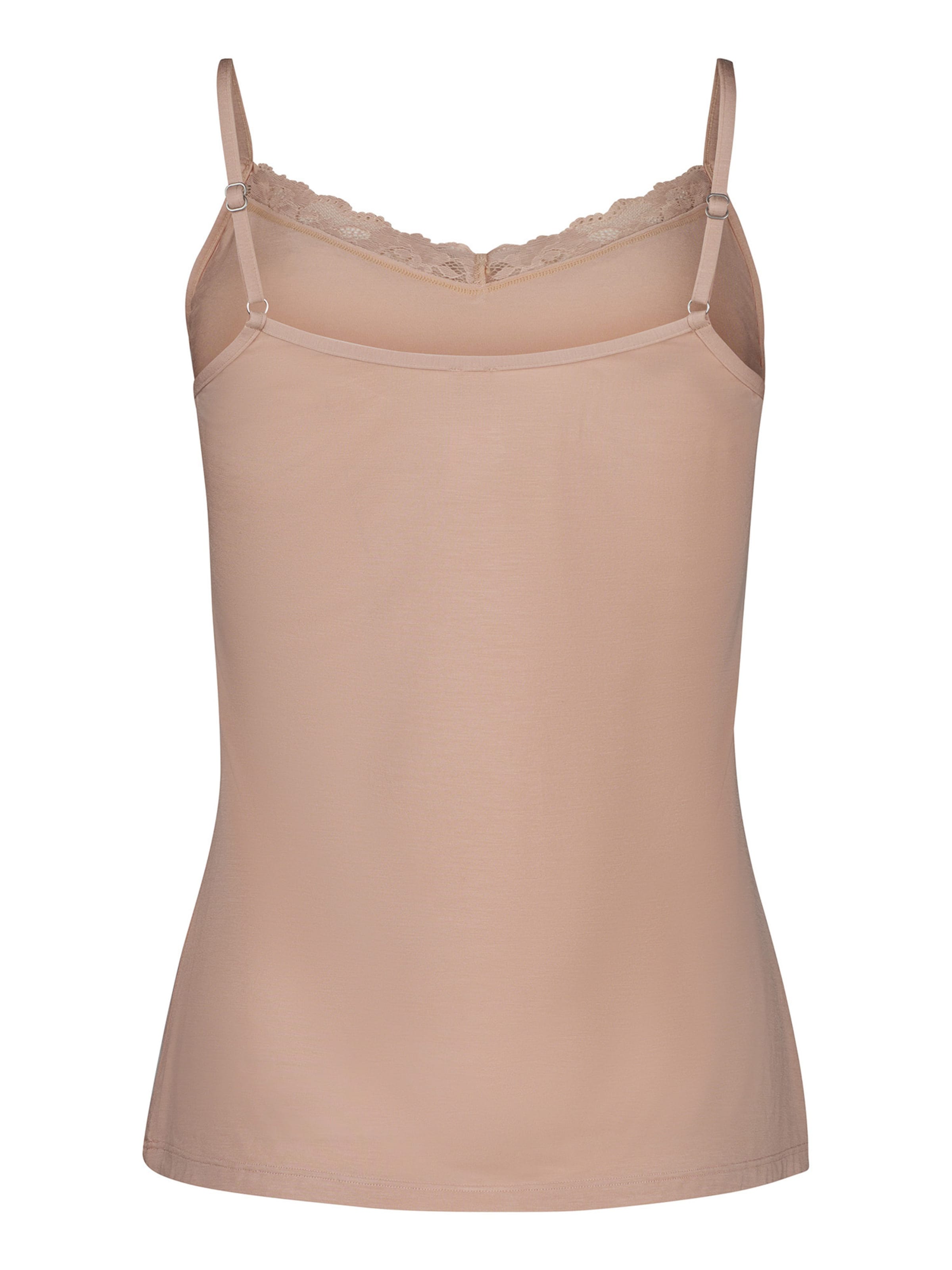 Skiny Spaghettitop ' Modal Lace ' in Beige