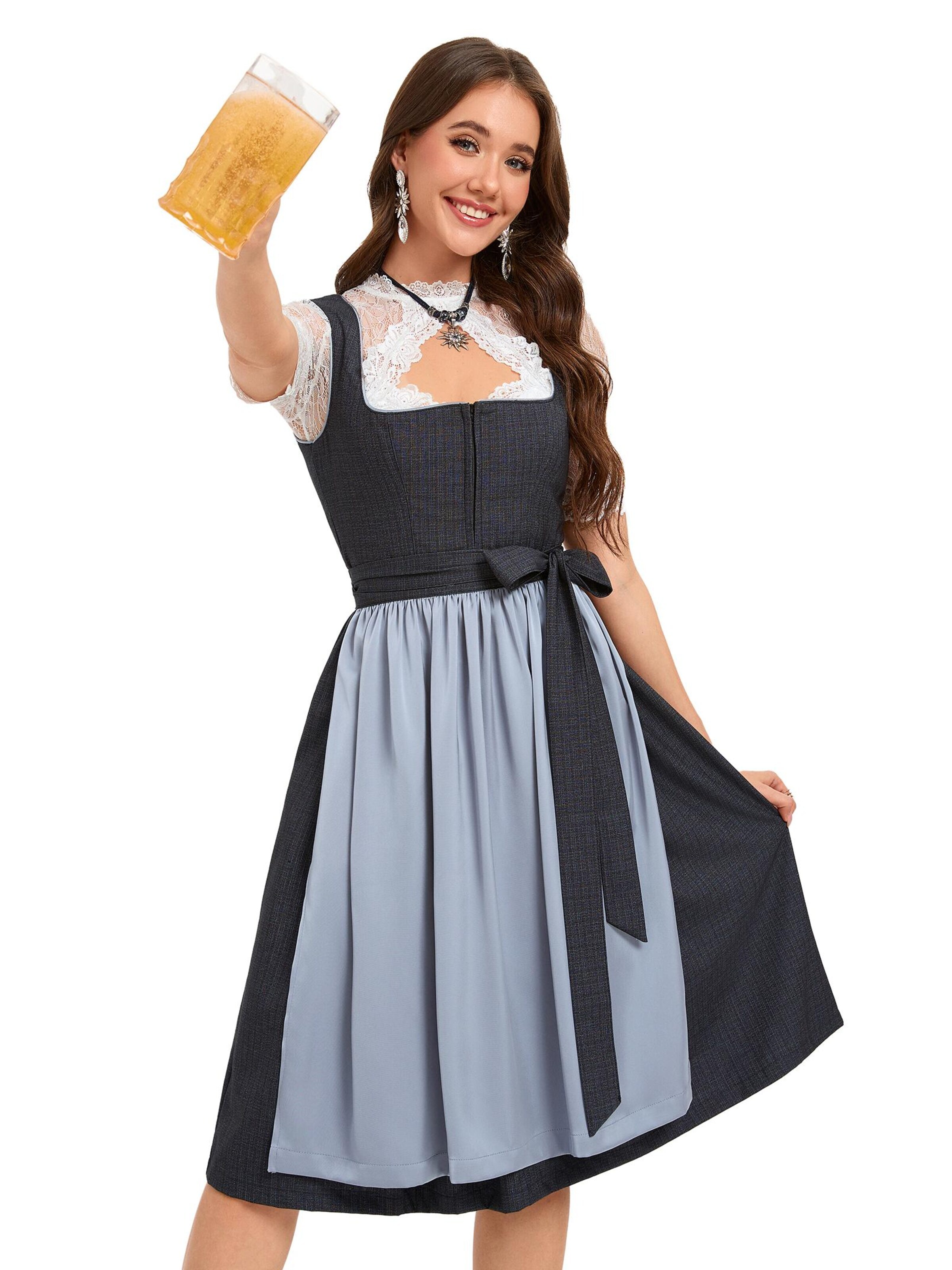 Yesfashion Dirndl‌‌ in Grau