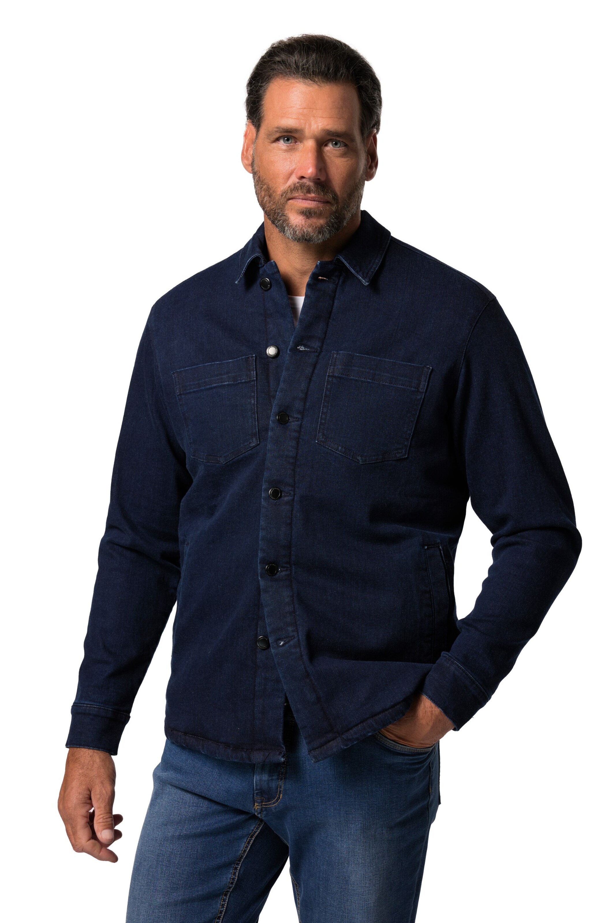 JP1880 Übergangsjacke in Blau: Vorderseite