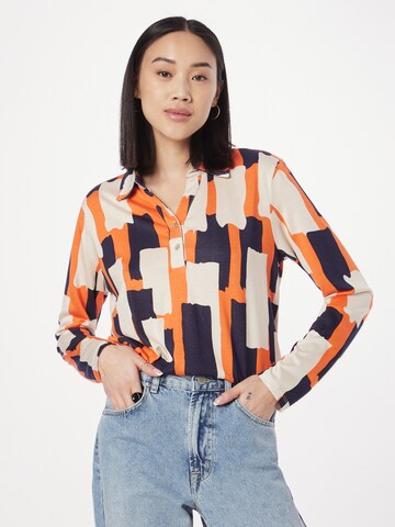 Key Largo Bluse 'COLLAGE' i orange: forside