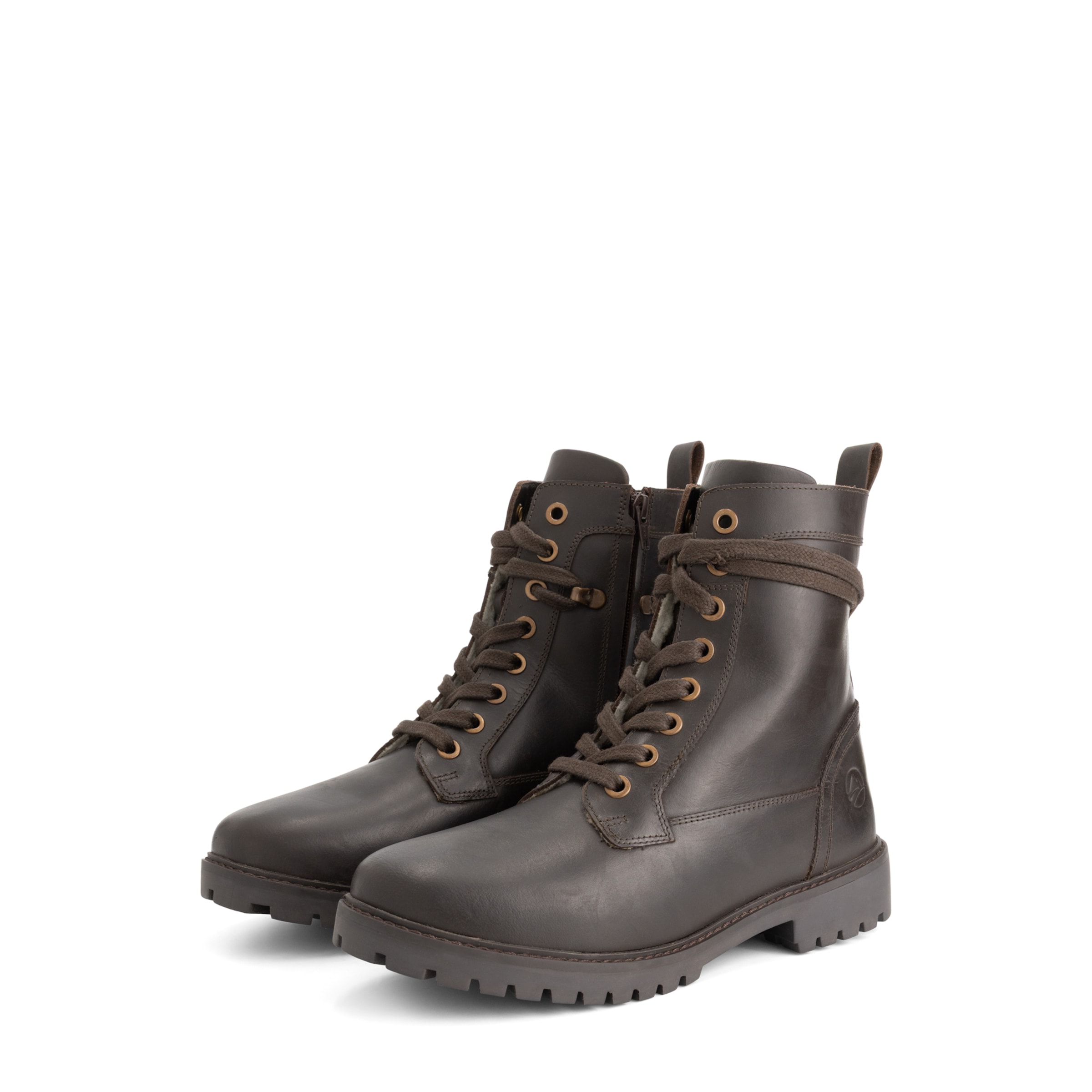 Travelin Lace-up boots 'Logstrup' in Brown
