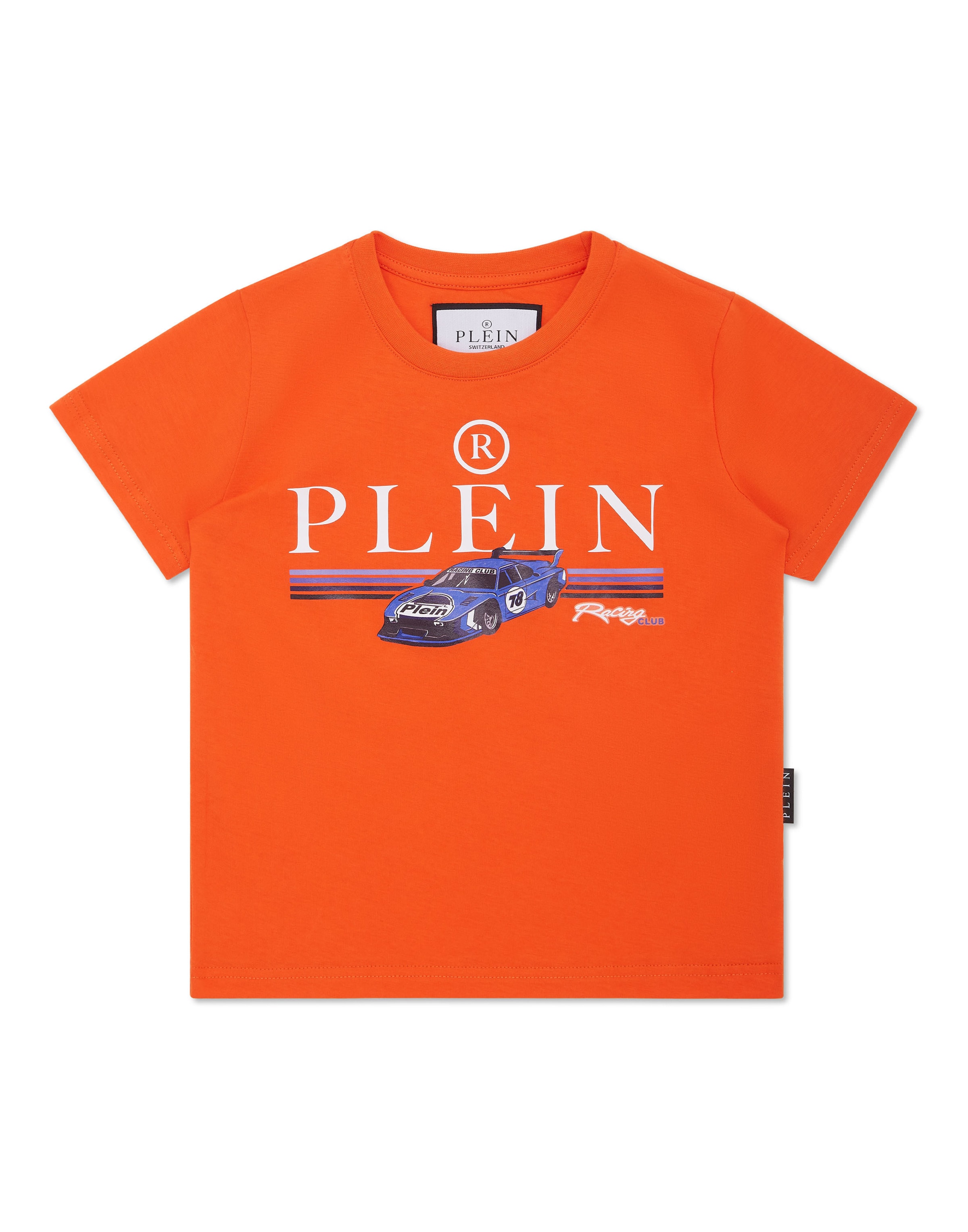 Philipp Plein - Camiseta 'Racing' en naranja: frente