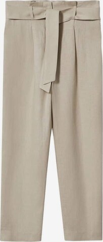 Regular Pantalon à pince 'Ampabelt' MANGO en gris : devant
