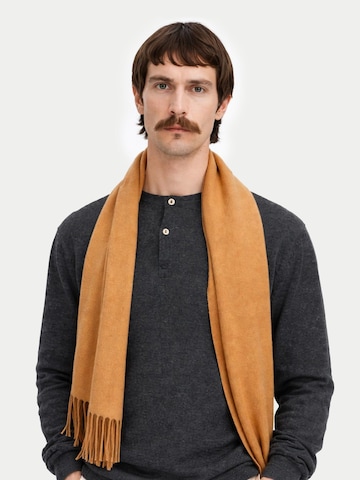 GOBI Cashmere Halsduk 'Unisex Cashmere Fringed Scarf' i beige: framsida