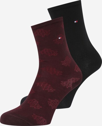 Tommy Hilfiger Underwear Къси чорапи в червено: отпред