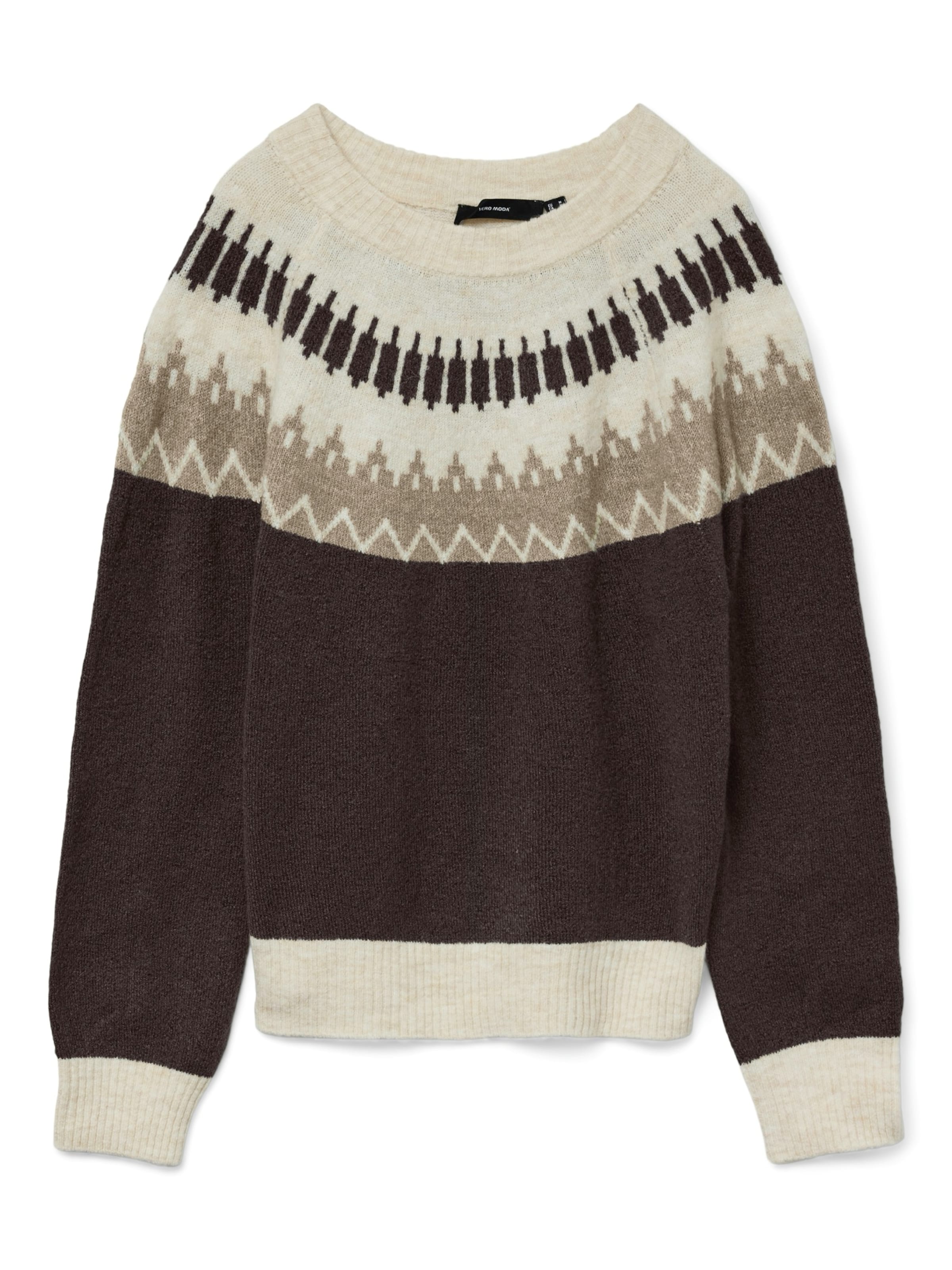 VERO MODA Sweater 'VMSIMONE' in Brown: front