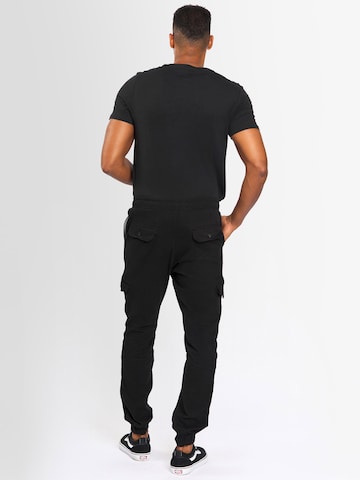 Alessandro Salvarini Tapered Cargo trousers in Black