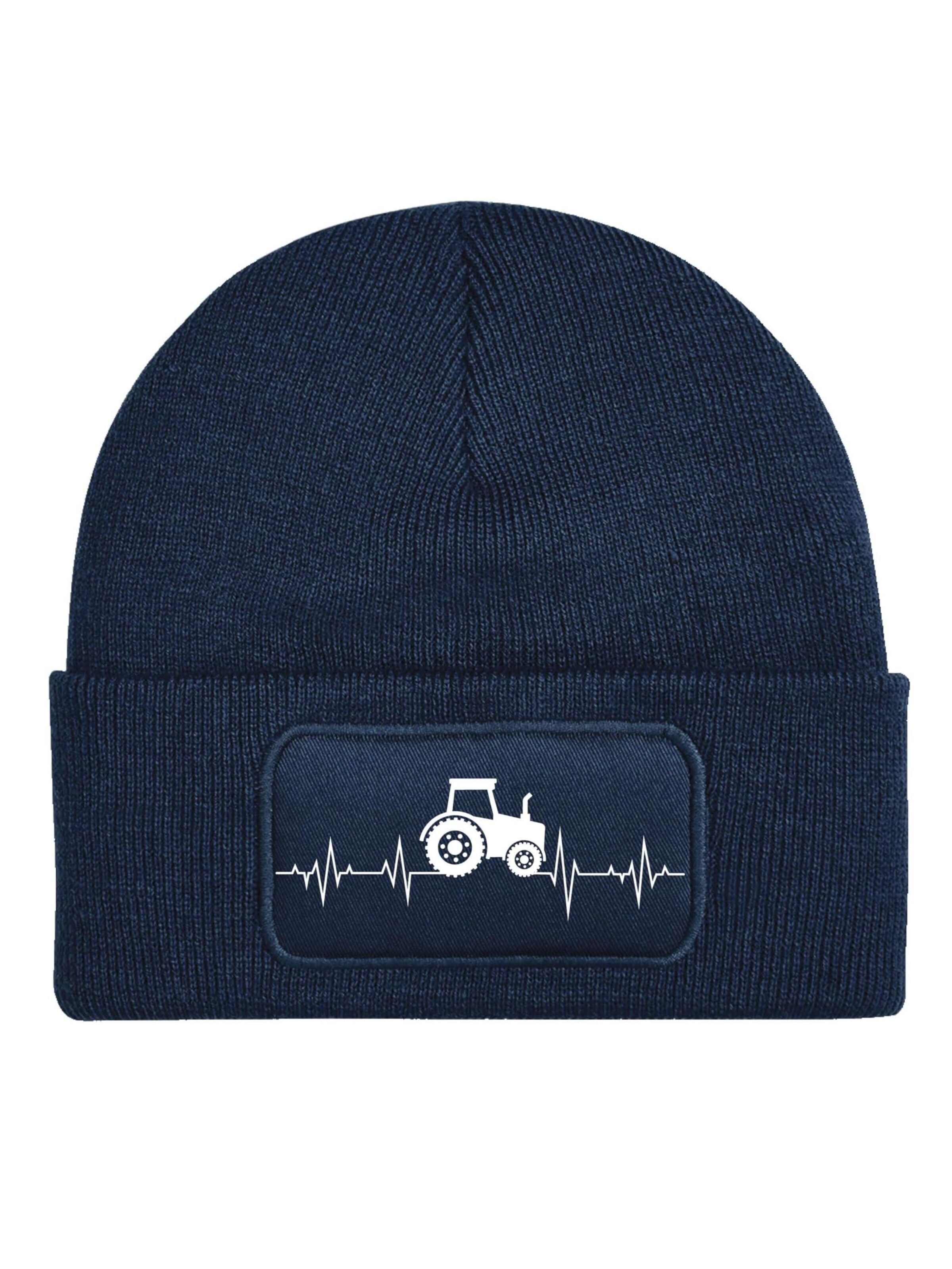 Youth Designz Mütze 'Heartbeat Traktor'‌‌‌‌‌‌ in Blau: Vorderseite