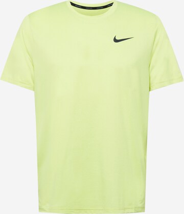 NIKE Performance shirt 'Pro' in Yellow: front